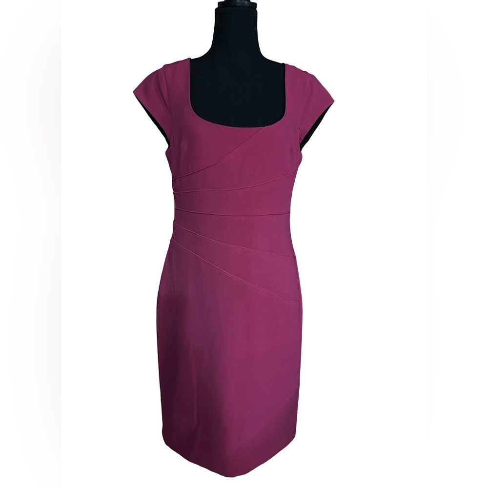 Le Chateau - Fuchsia short sleeve midi dress